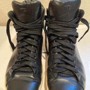 Tom Ford leather Black High-Top Men's Shoes